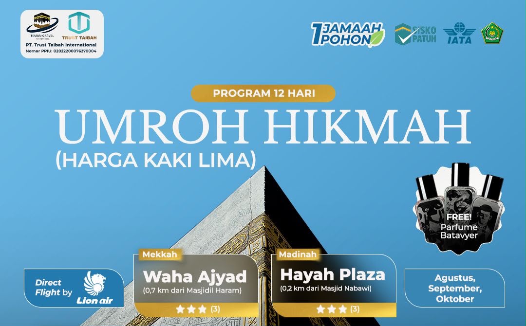 PAKET UMROH HIKMAH – 12 HARI